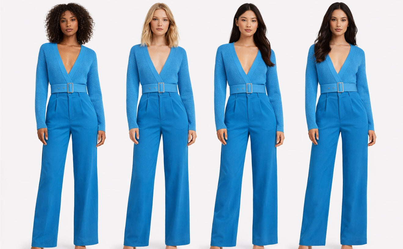 Blue Satin Set