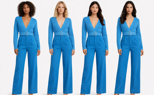 Blue Satin Set
