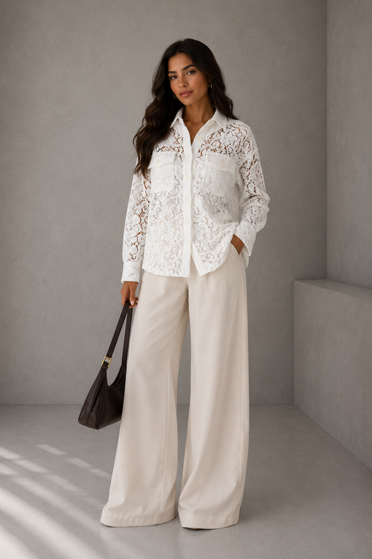 White lace top
