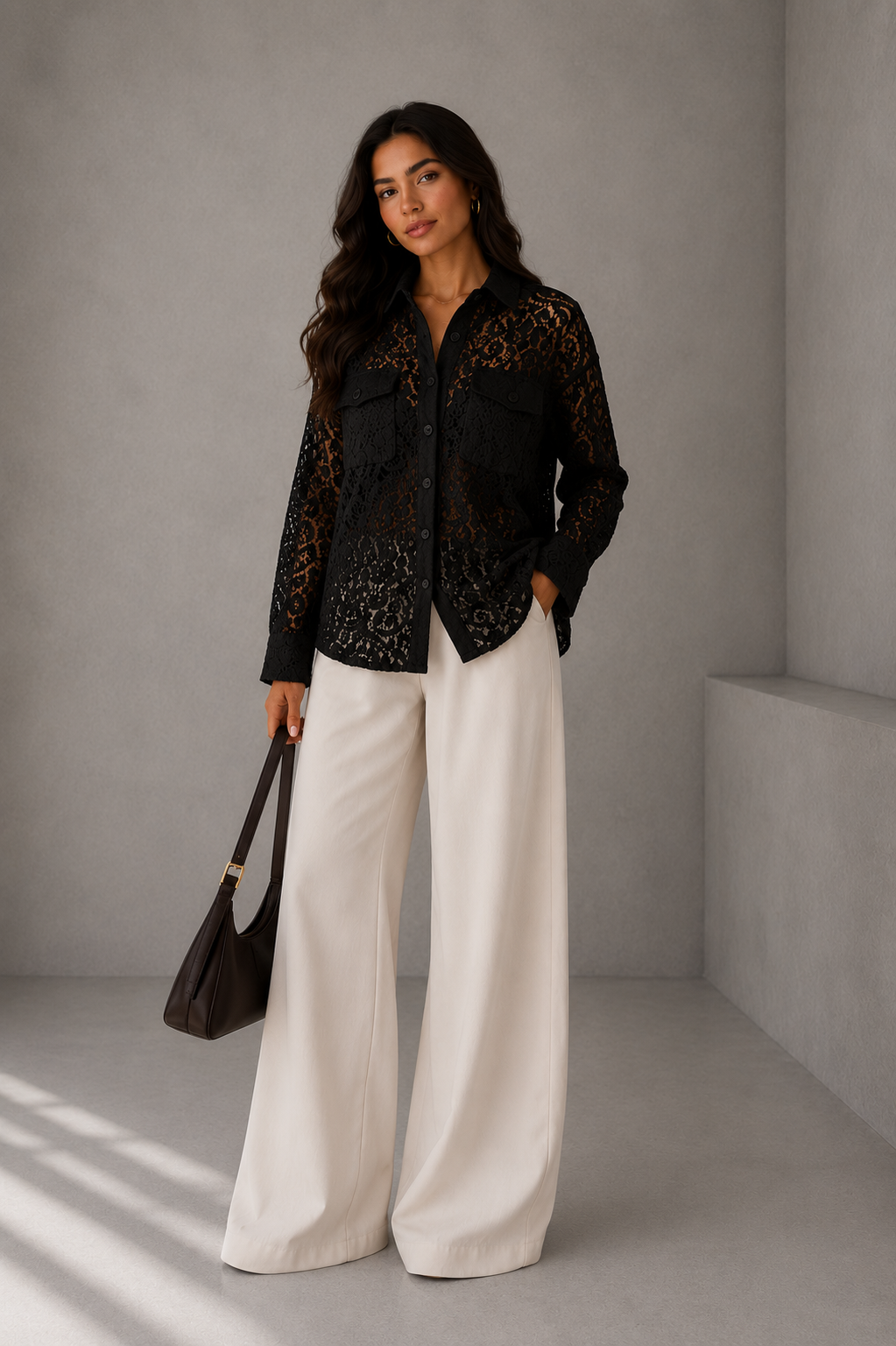 Black lace top