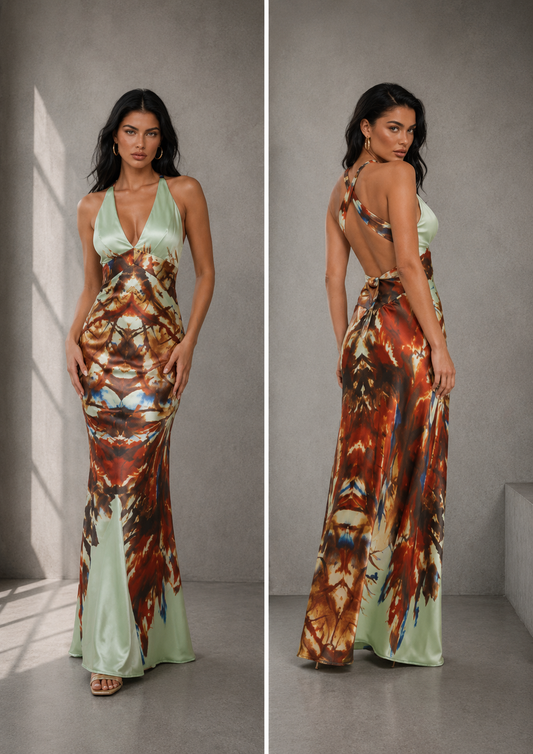 Dani Satin X Back Dress