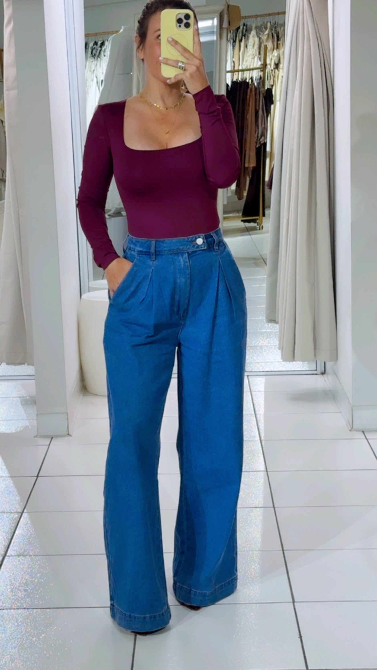 Seamless burgundy bodysuit