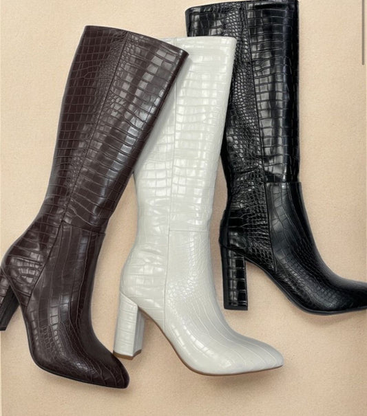 Leather Heel Boots
