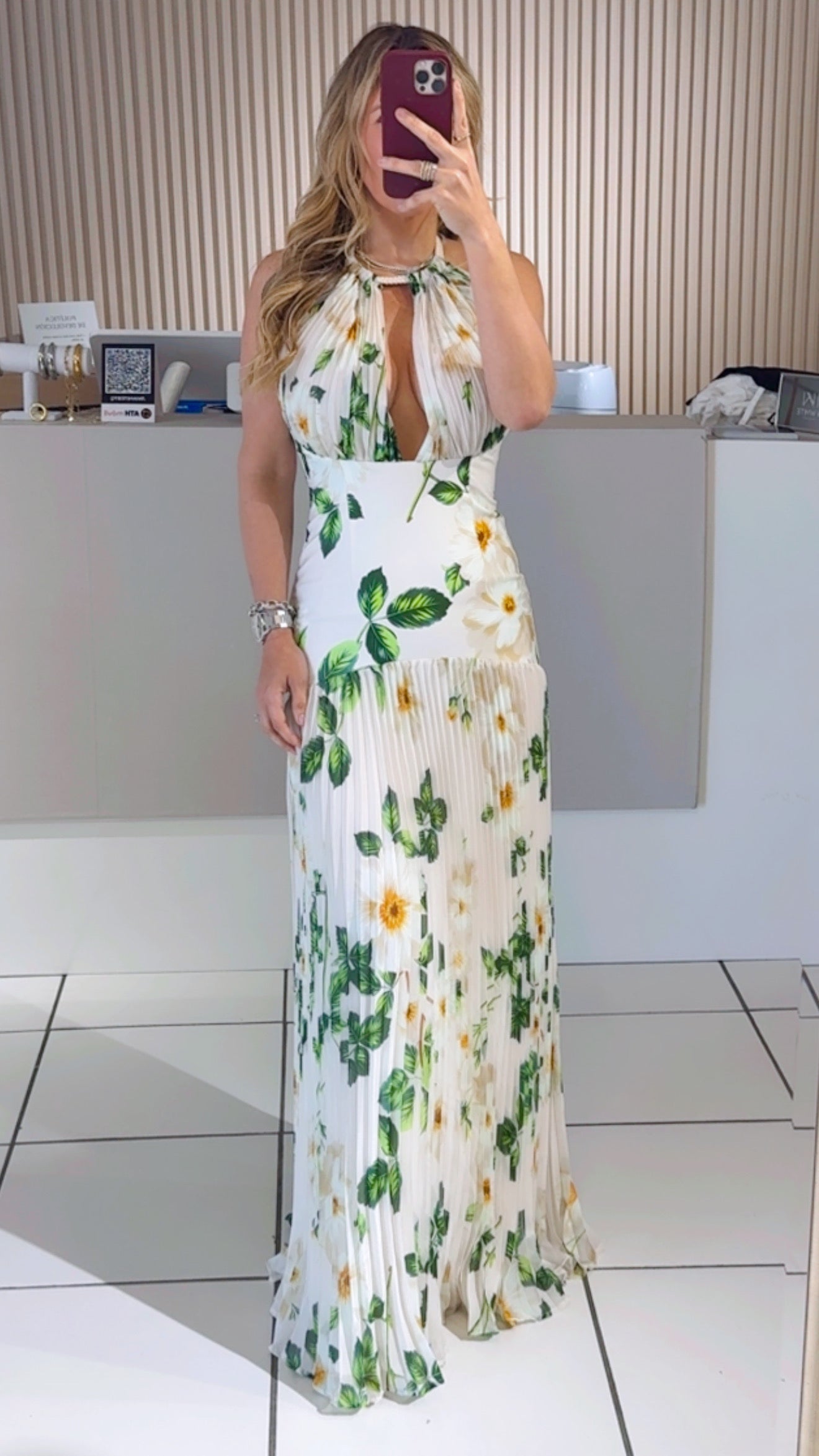 Cream Flower Dress