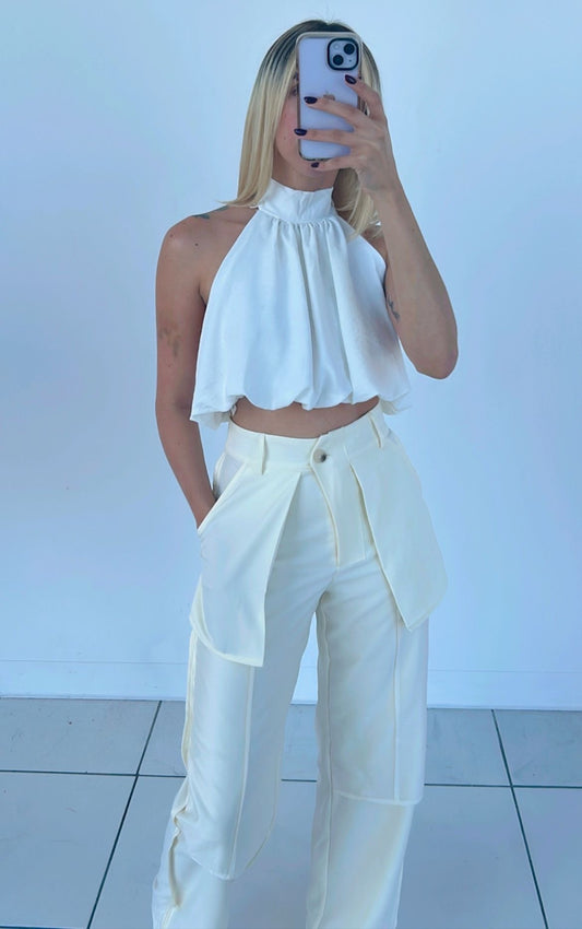 Cream Pocket Pant
