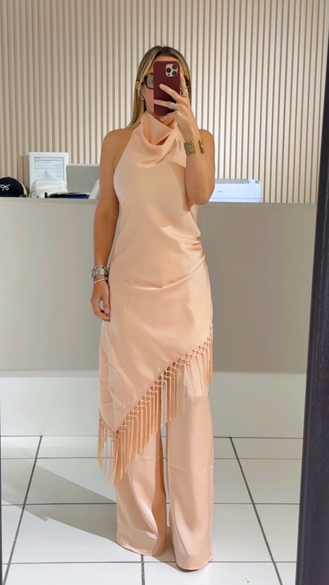 Peach Pink Tassel Set