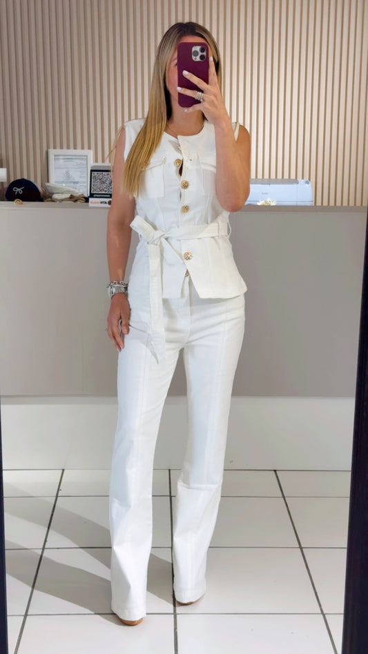White Denim Set