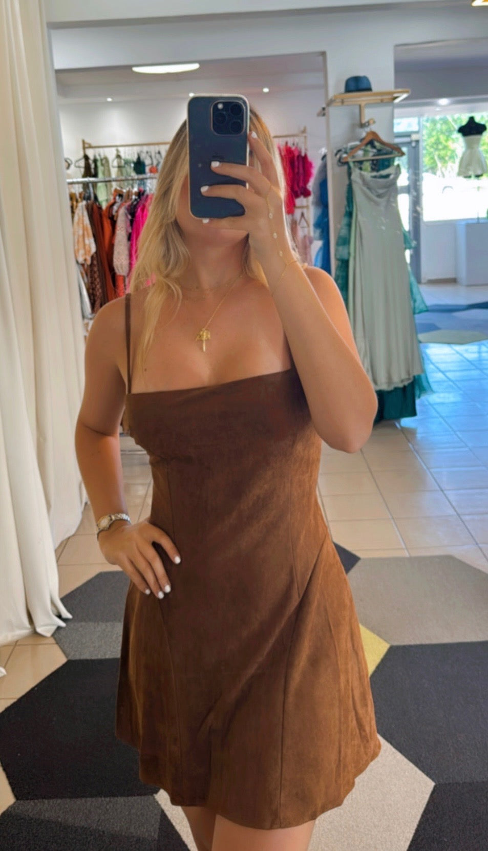 Suede dress