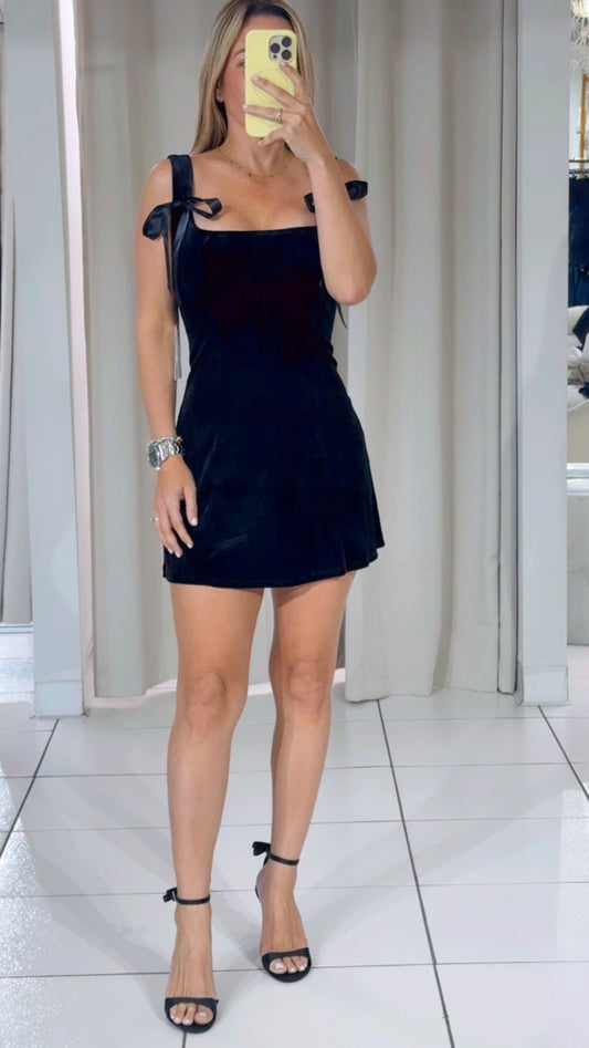 Velvet black dress