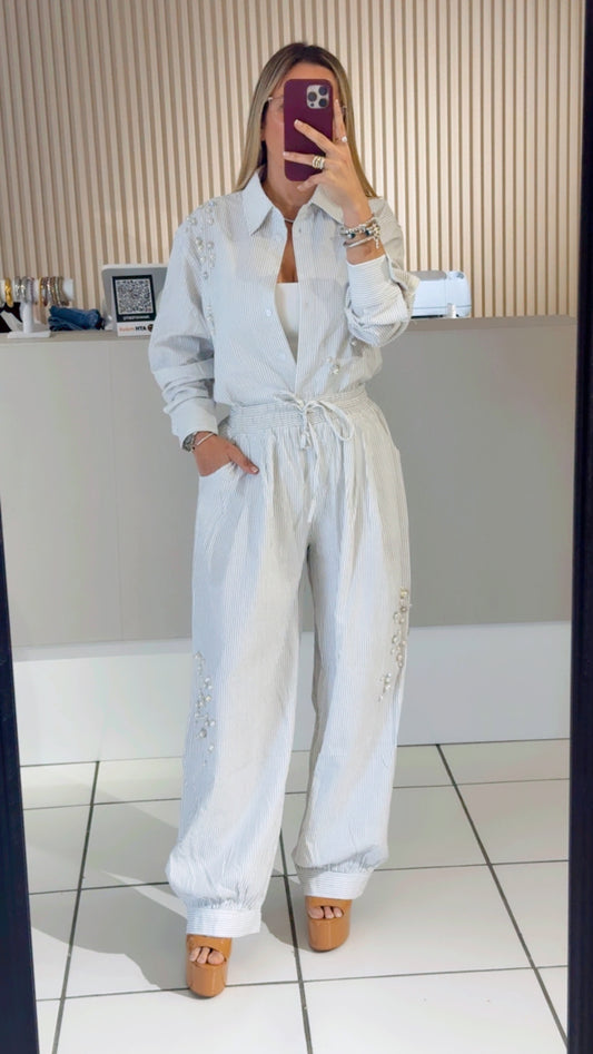 Stripe Pearl Set