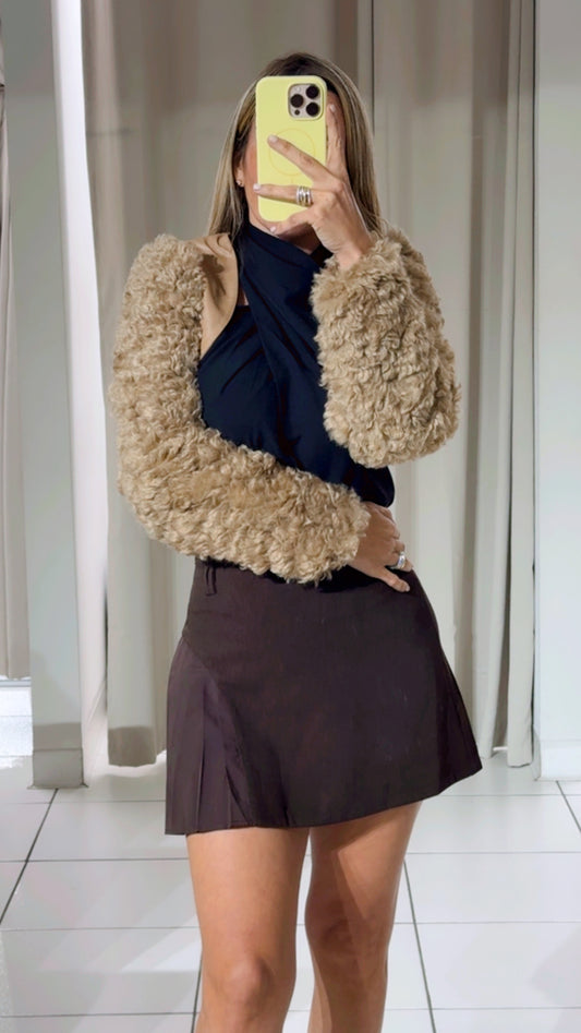 Mocha sherpa jacket