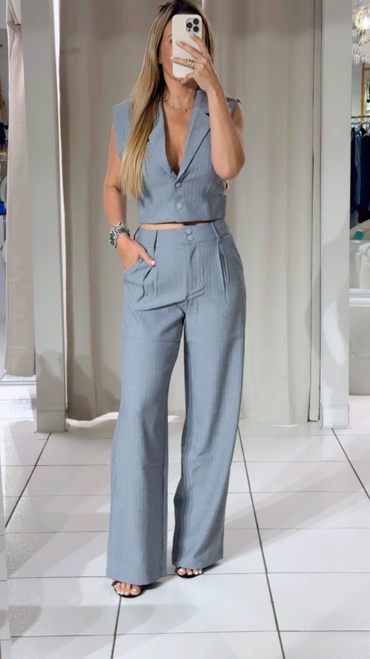 Gray vest set