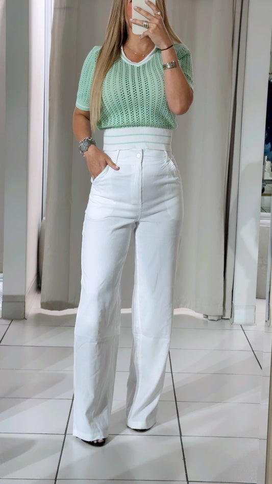 Curduroy white pants