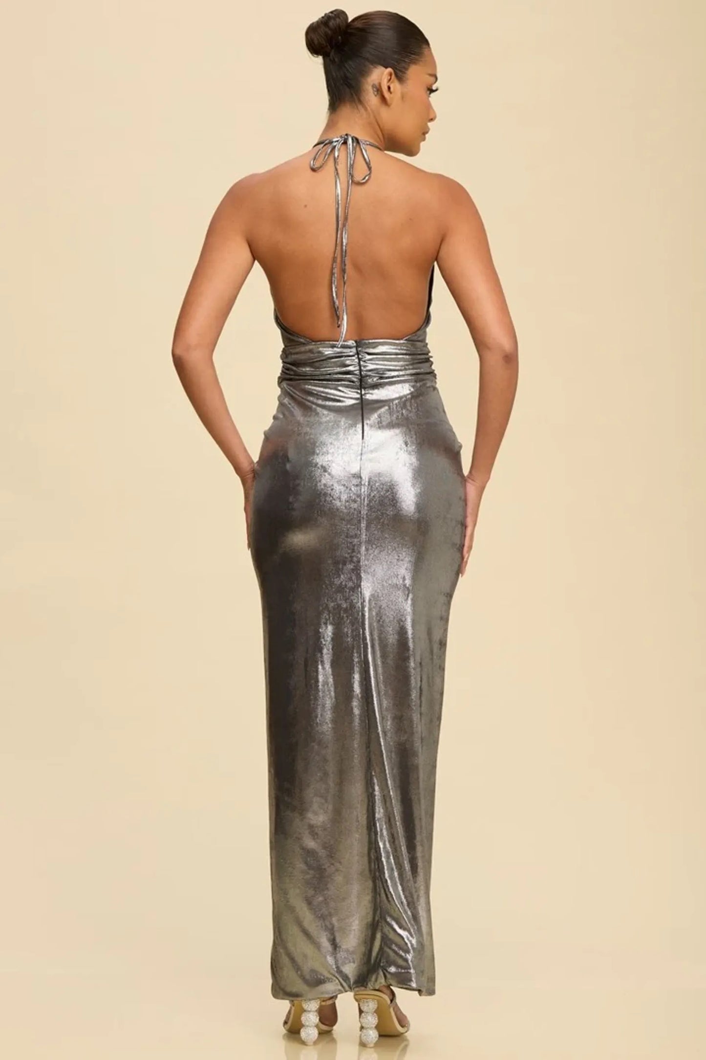 Silver metallic night dress