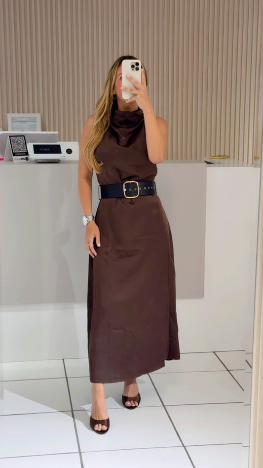 Narella brown dress