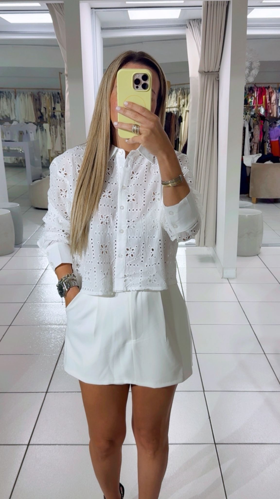 Liz white blouse