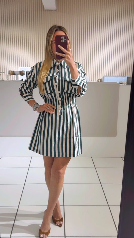 Stripe Green Dress