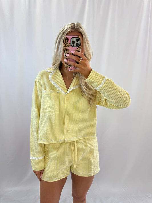 Yellow mini pijamas