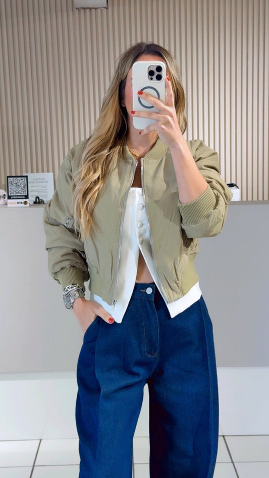 Olive bubble jacket