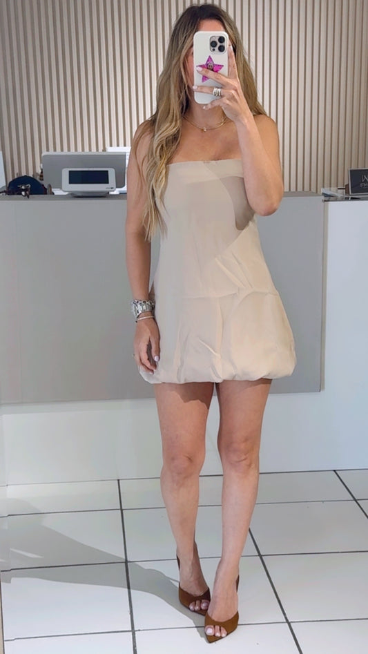 Loli Taupe Bubble Dress