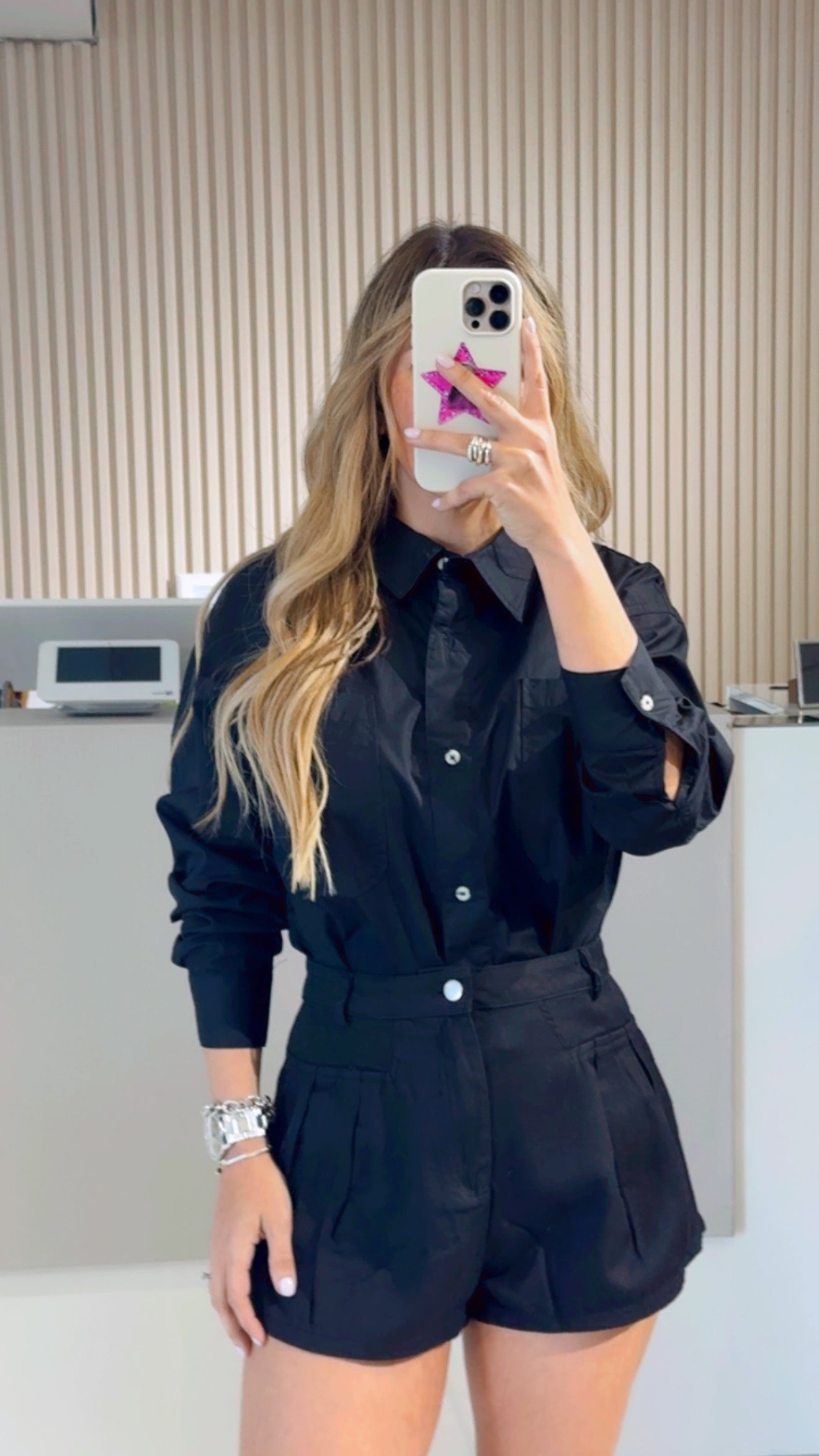 Black Tailored Shorts