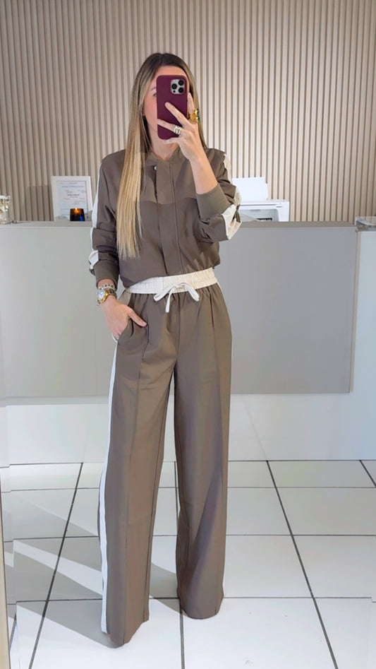 Two Pieces Brown Athleisure Set