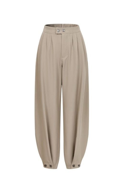 Cream Balloon Leg Pants