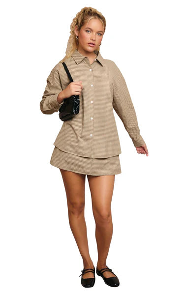 Kira gingham cream set