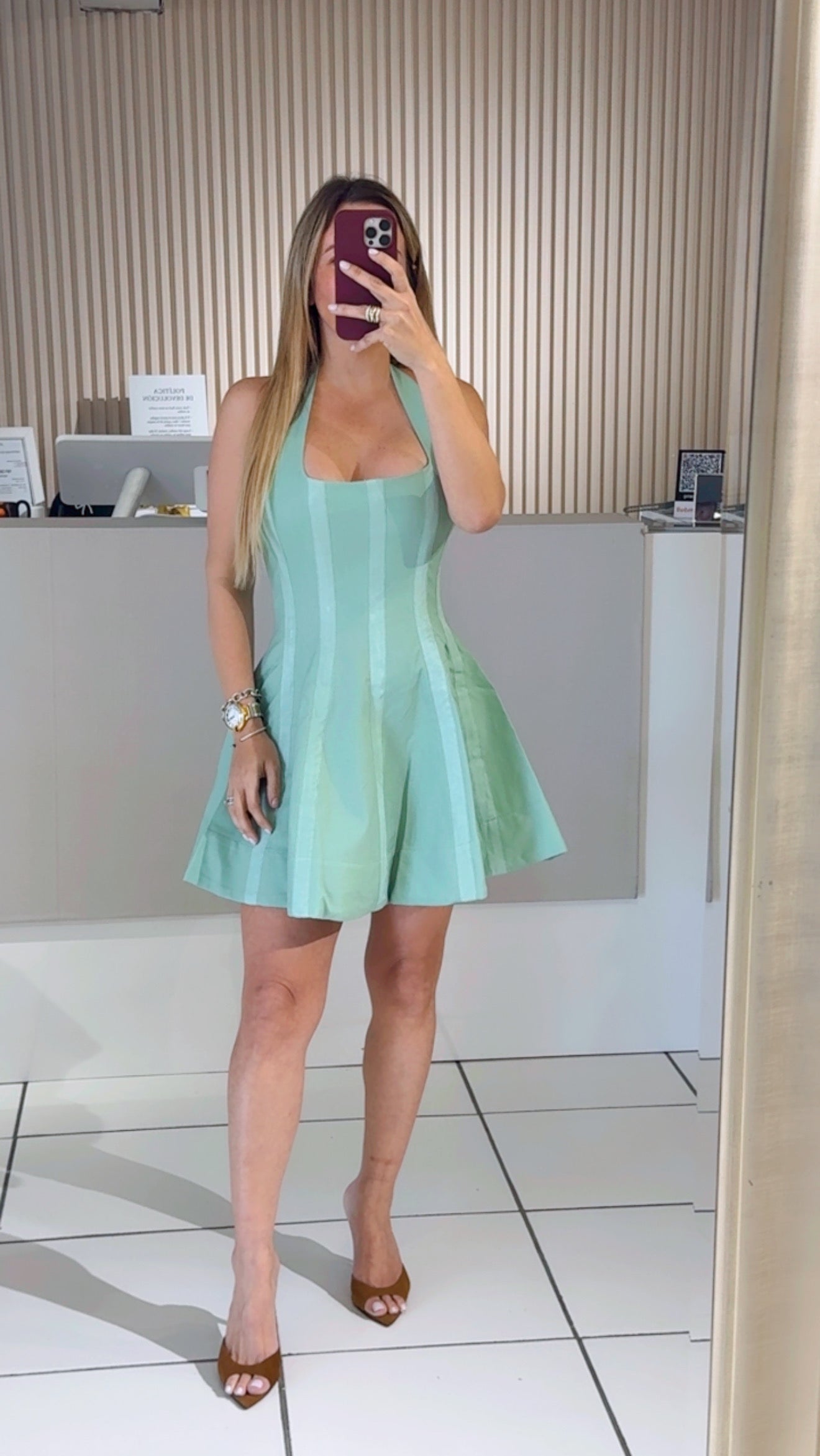 Modern Chic Sage Cocktail Dress