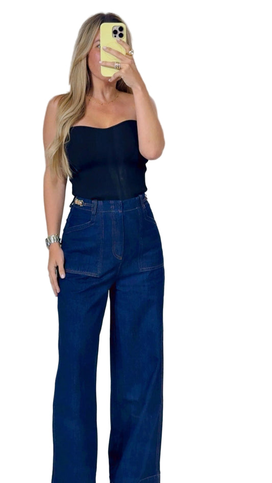 Denim With Gold Details