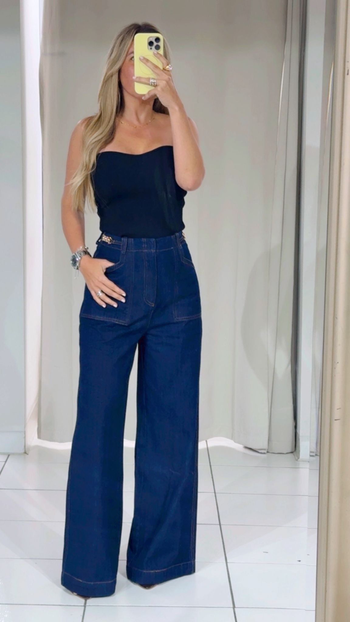 Denim With Gold Details