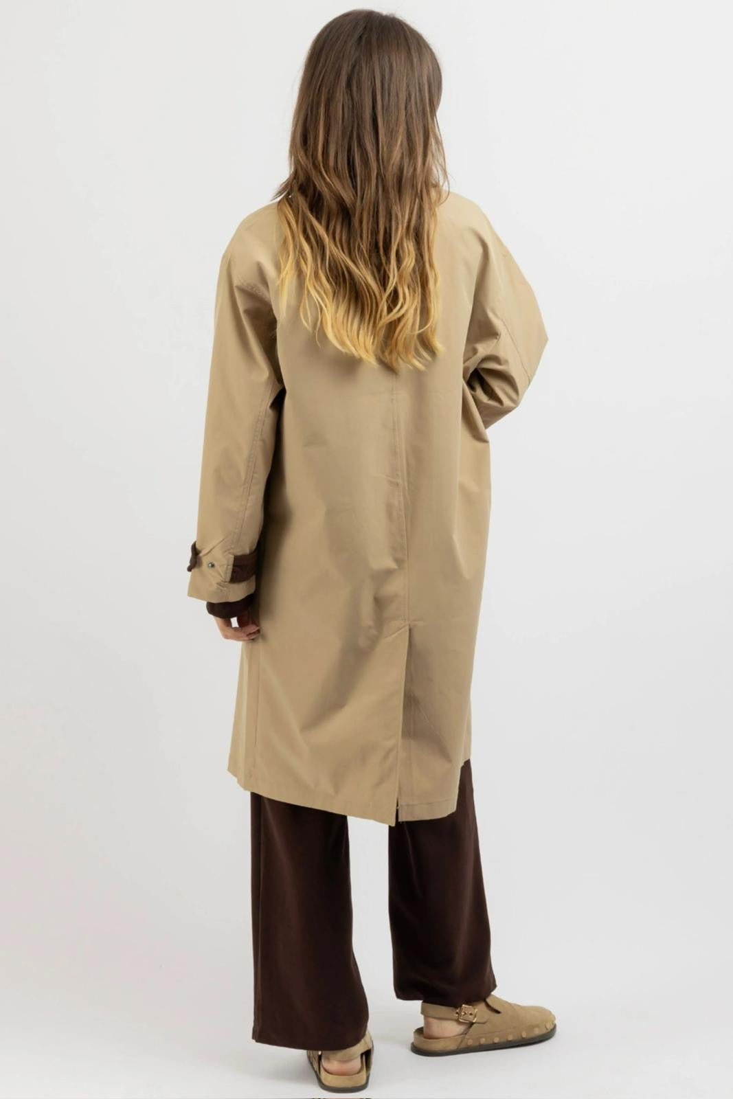 Nude trench coat