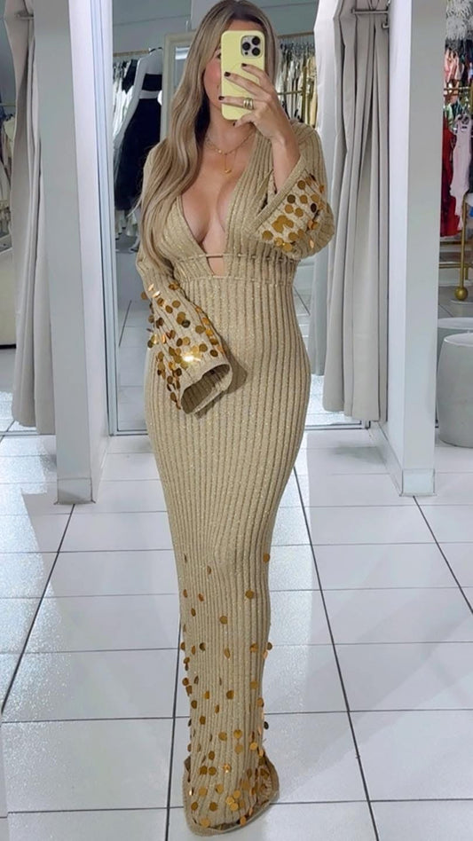 Gold  maxi dress