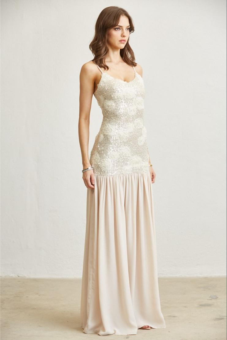 Rossette pink dress