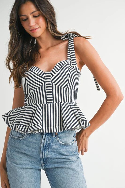Blue Stripe Top