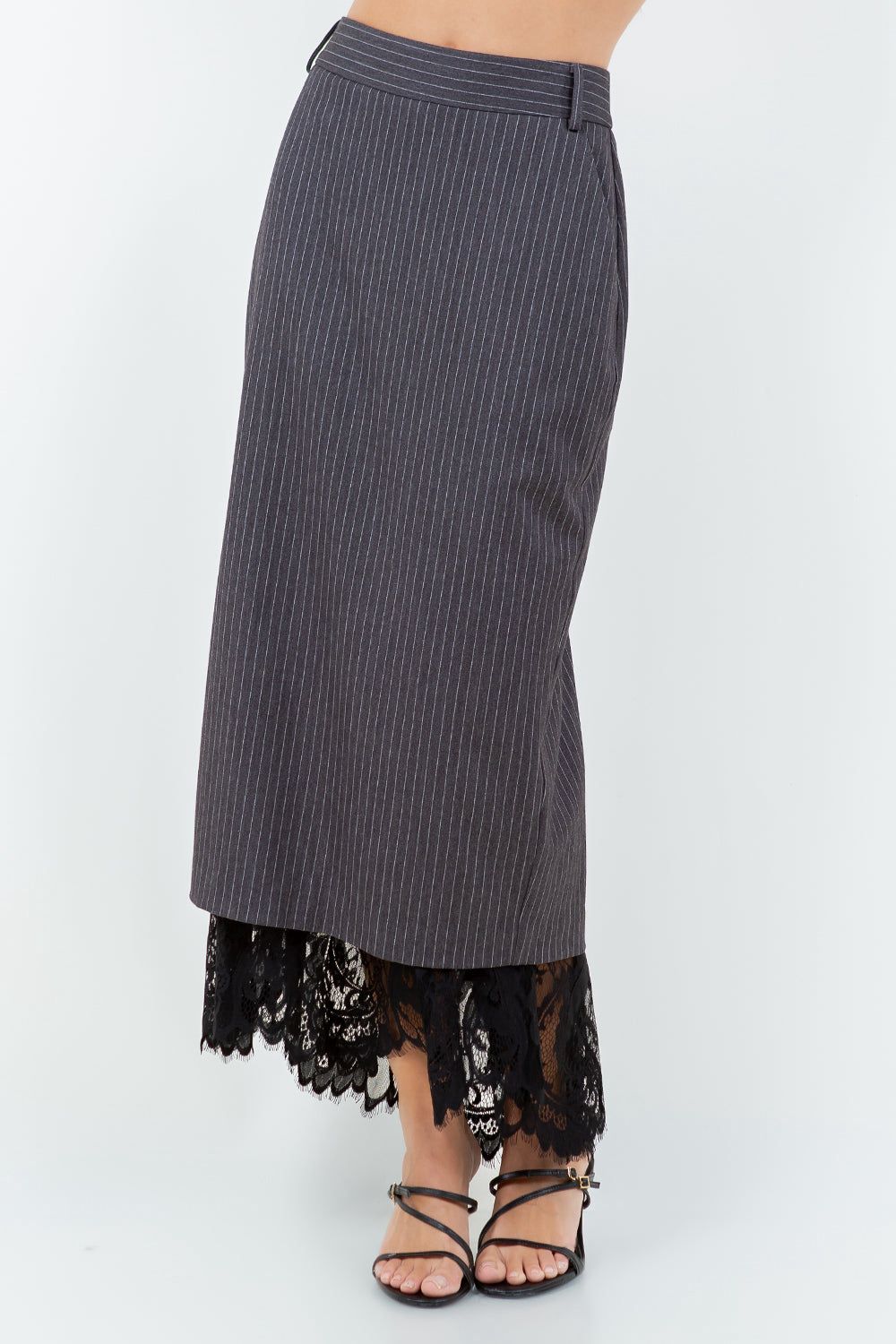 Charcoal Lace Skirt