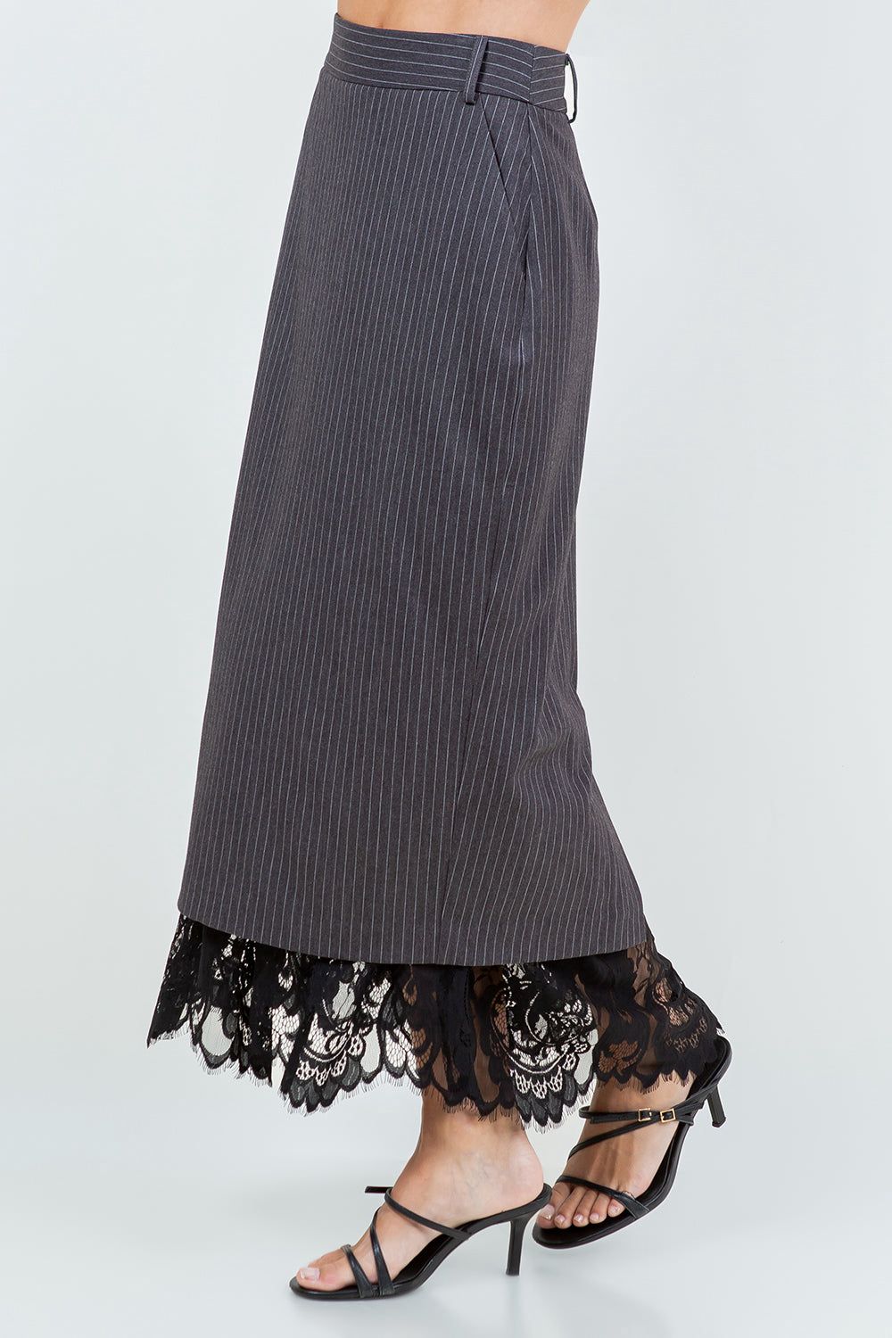 Charcoal Lace Skirt