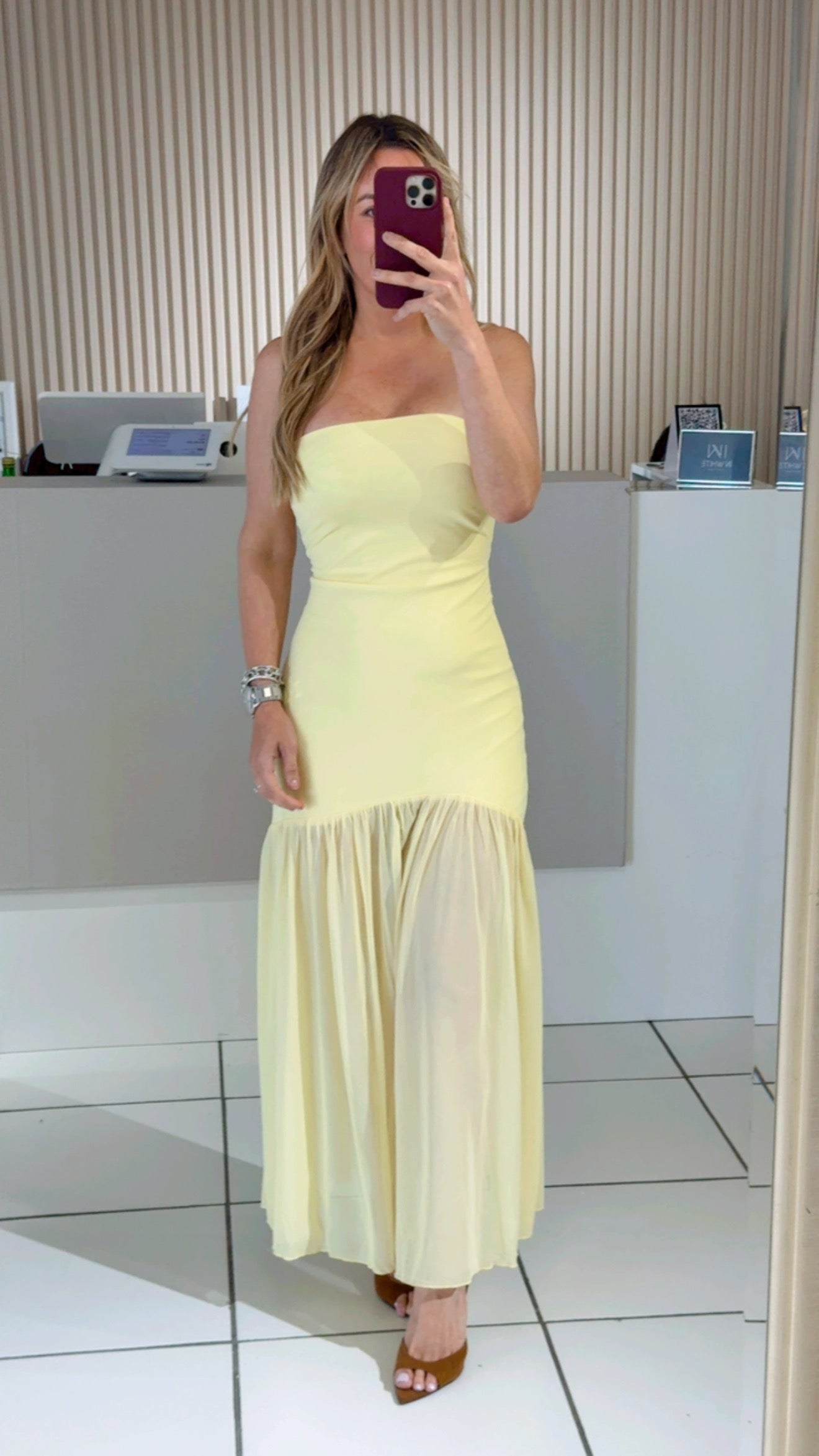 Lemon Mist Ruffle Dress