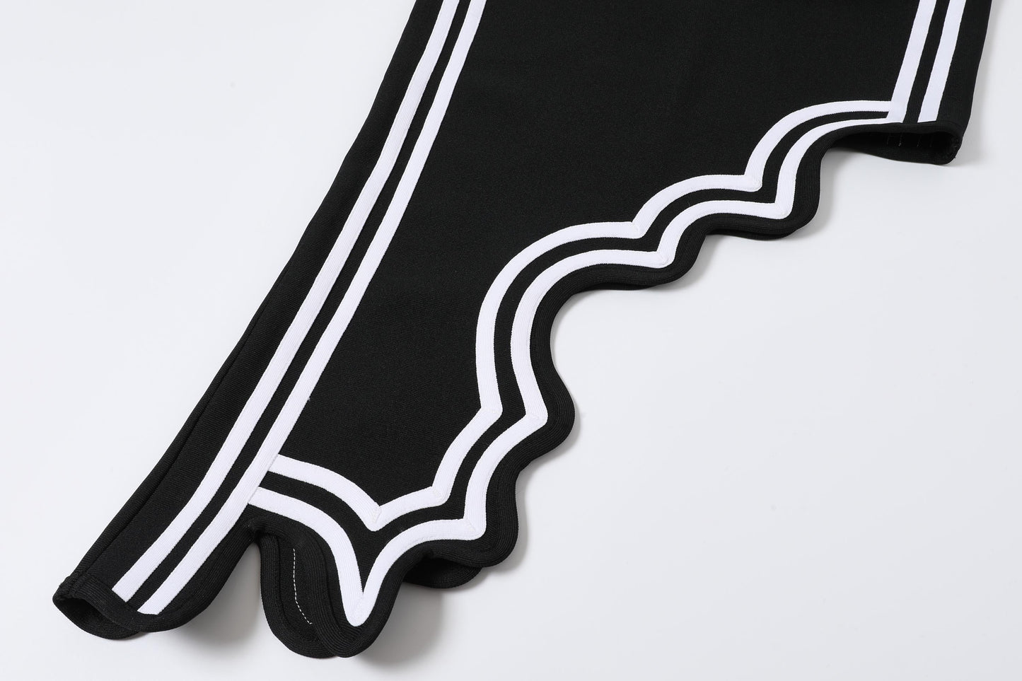 Monochrome Wave Dress