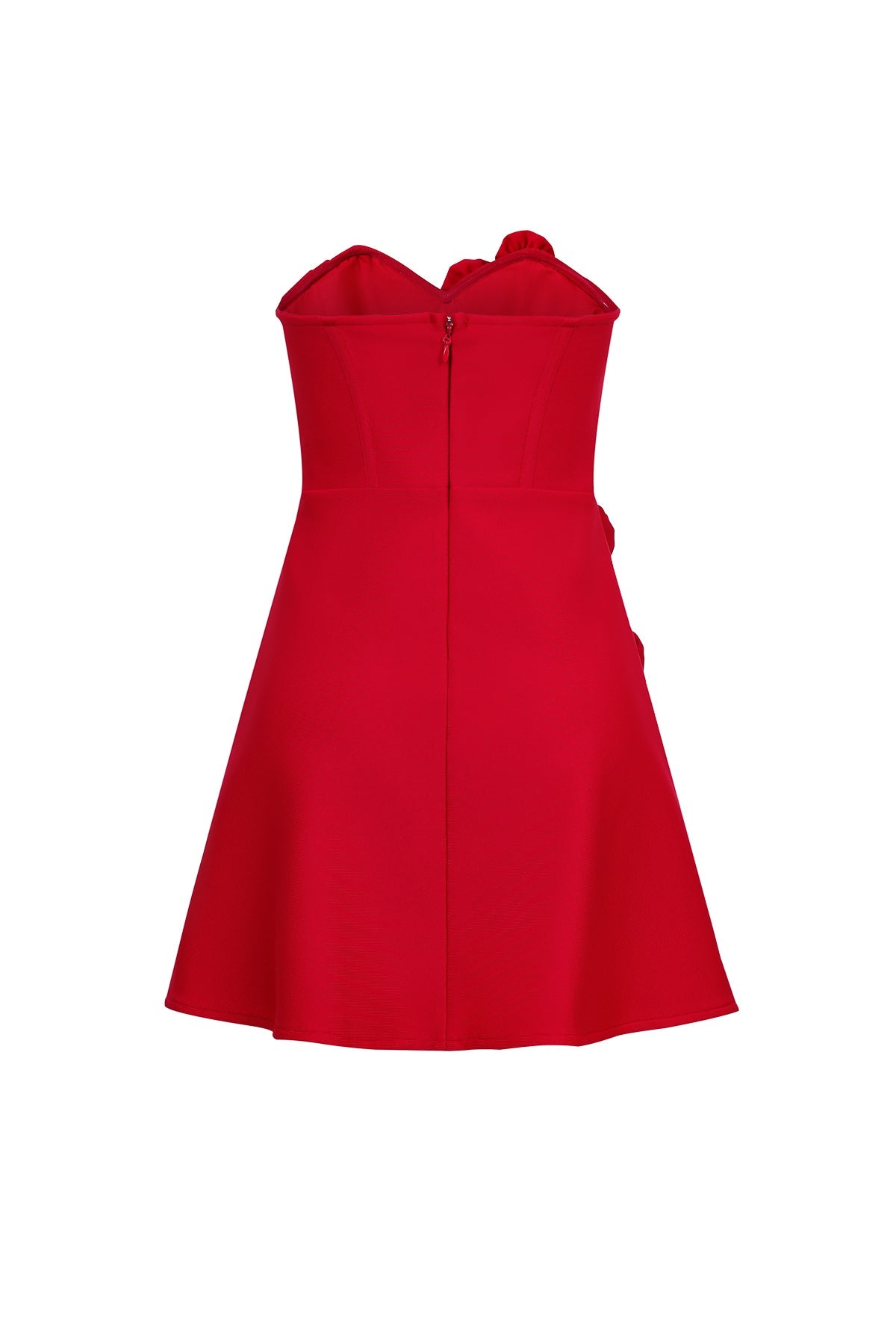 Scarlet Red Floral Fantasy Dress