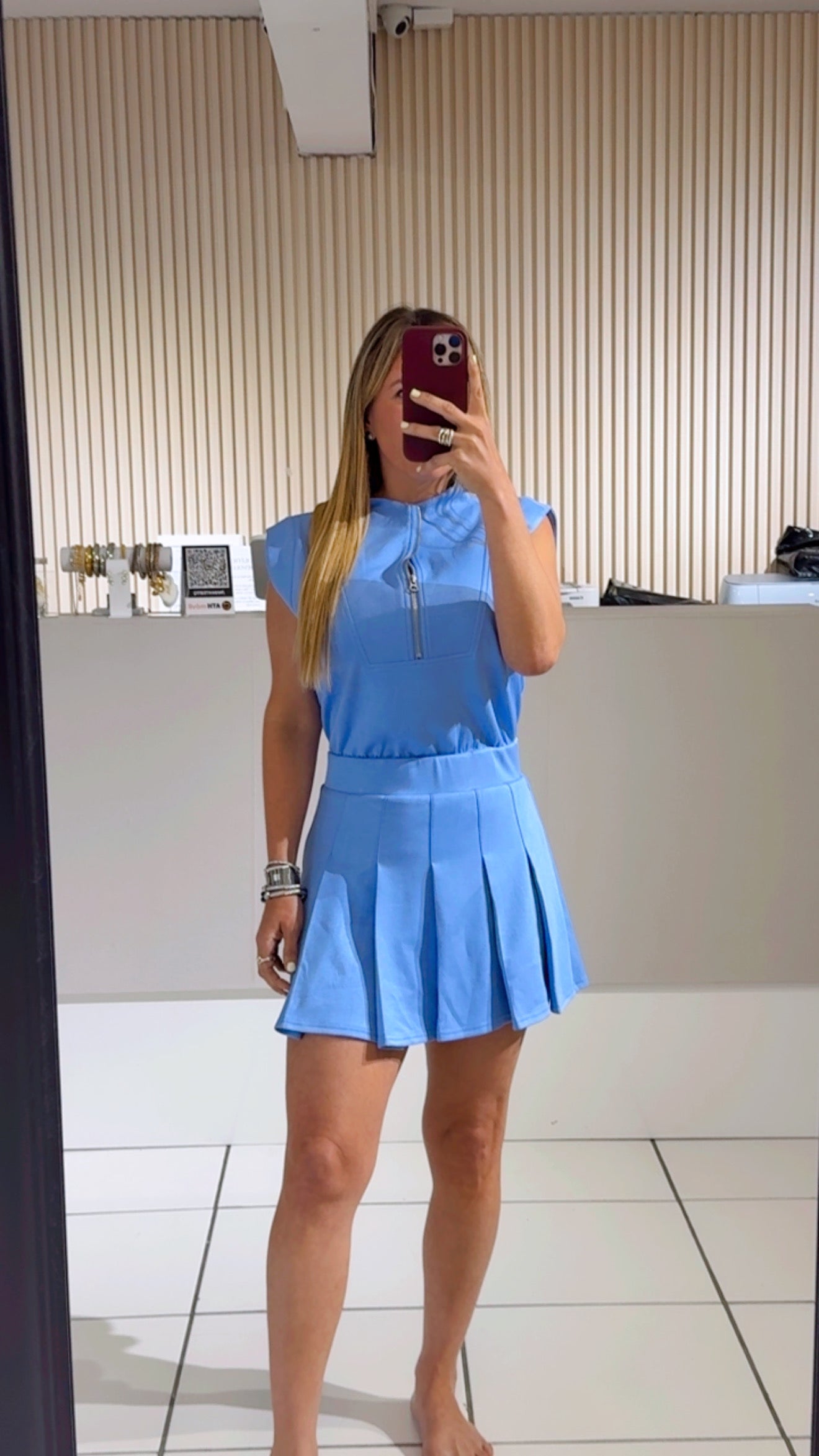 PERRIWINKLE SCUBA DRESS