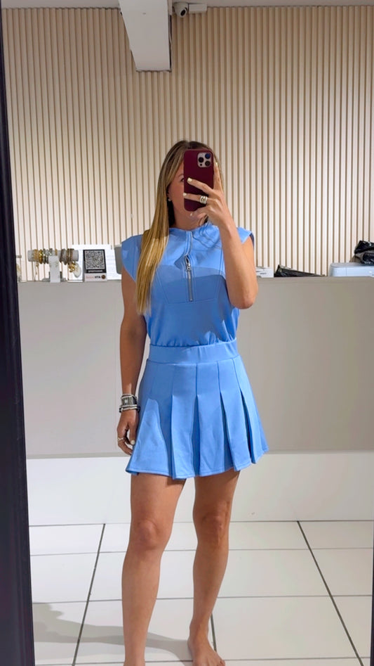 PERRIWINKLE SCUBA DRESS