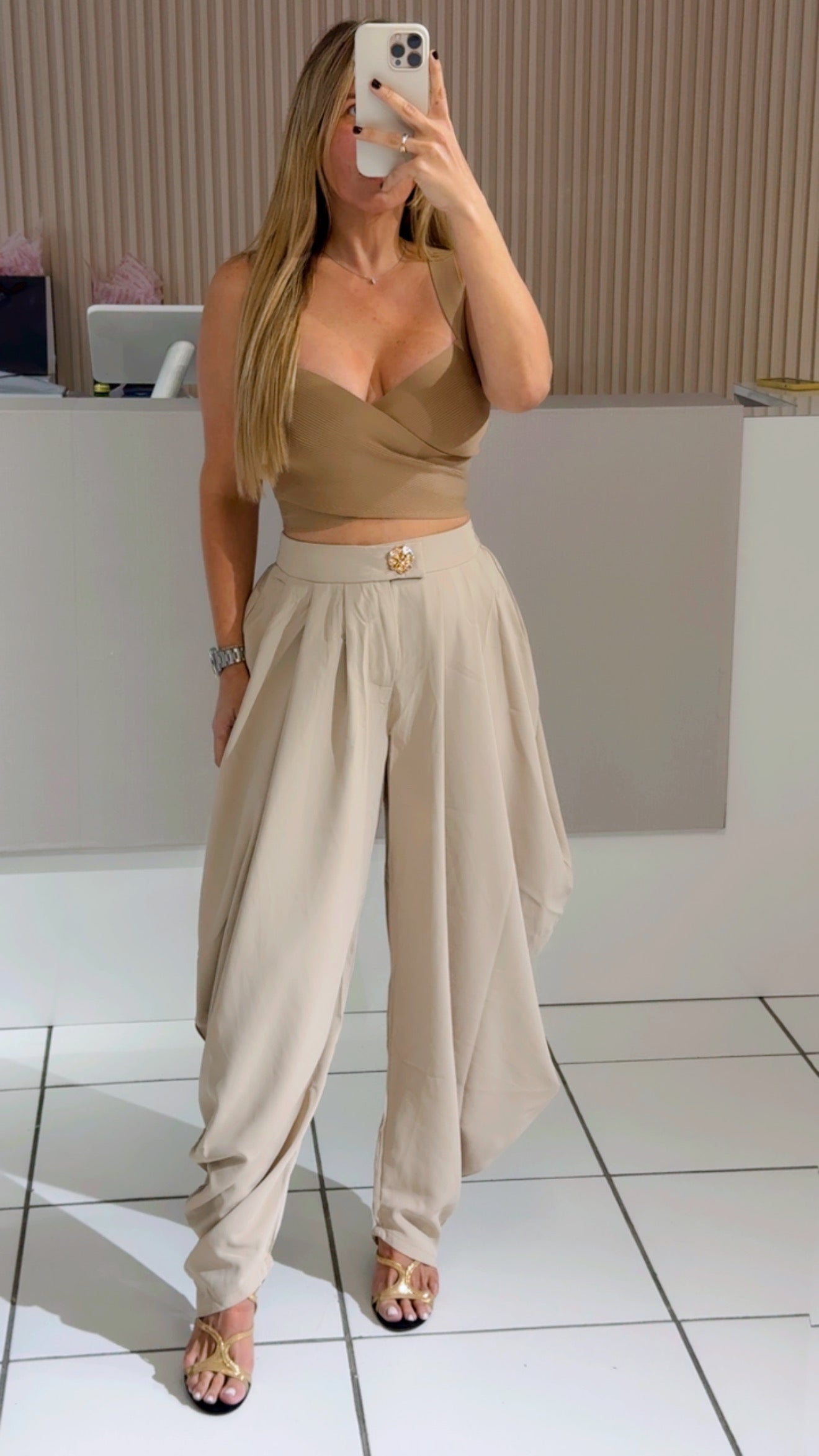Cream pants