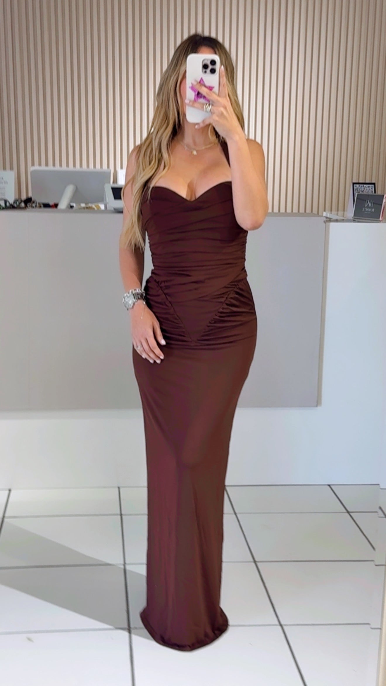 Chocolate Halter Dress