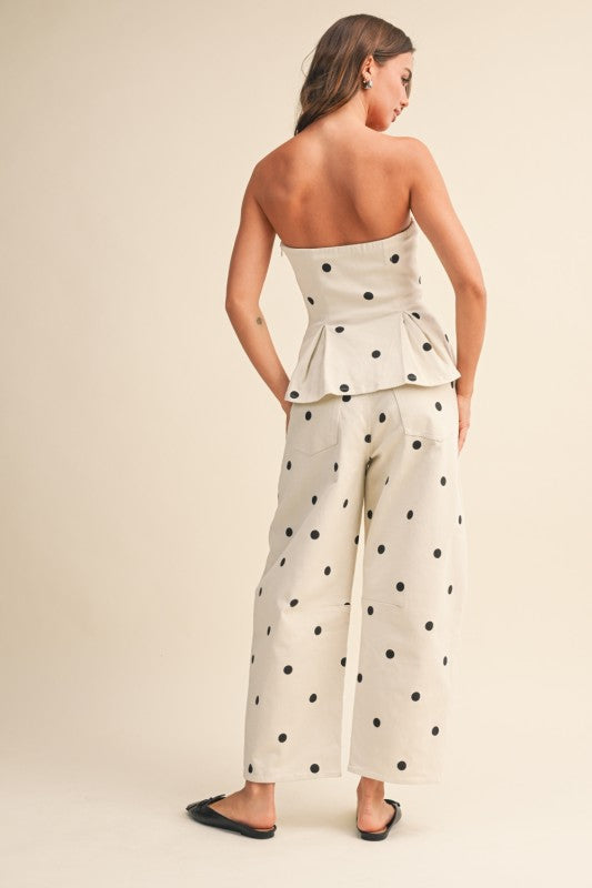 Polka Dot Peplum Set