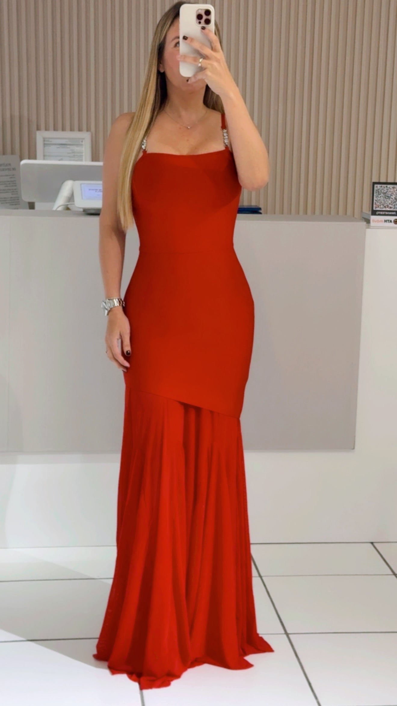 Red valenna dress