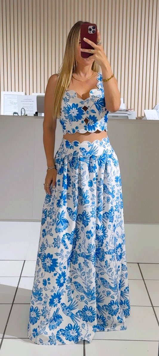 Blue Porcelain Two-Piece Set