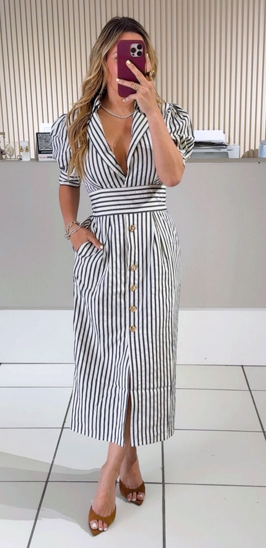 Striped Midi Dress