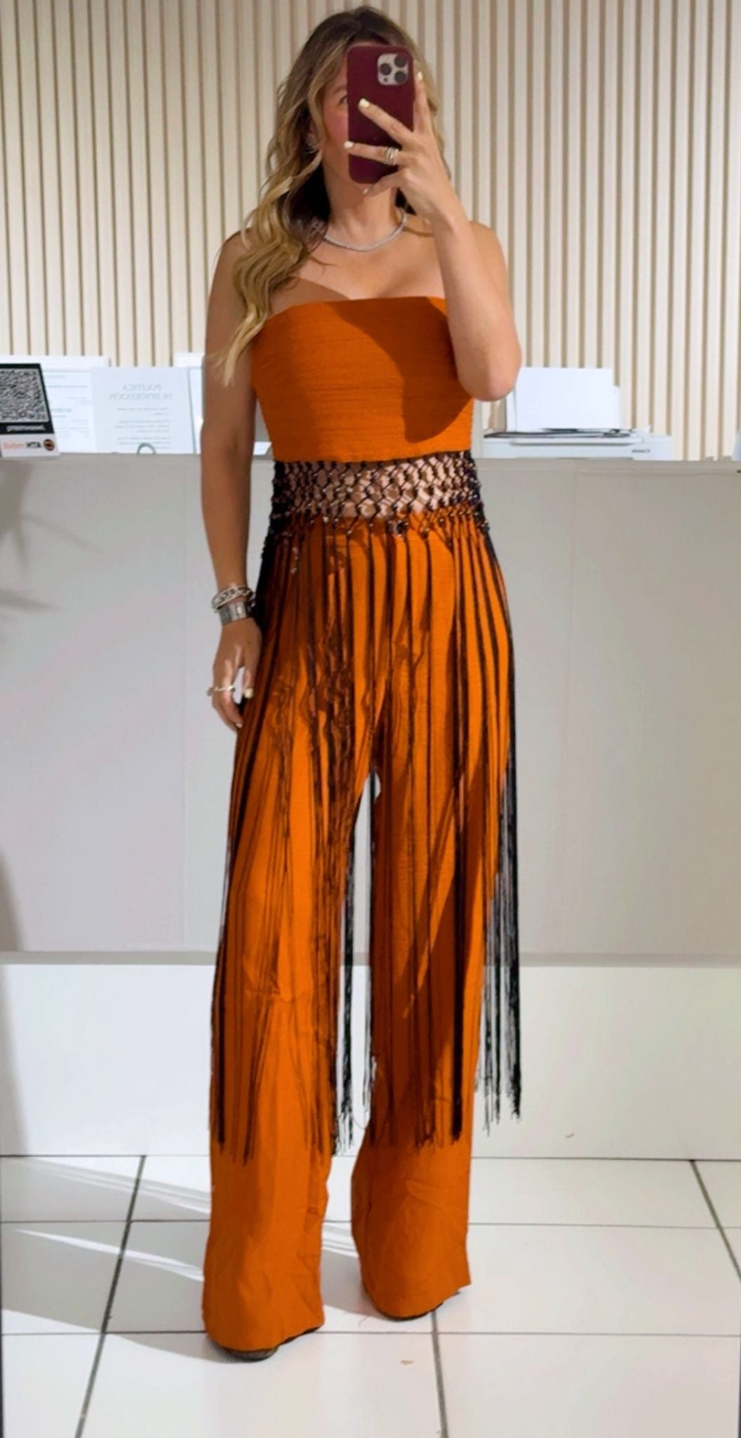 Brick Macramé Fringe Set
