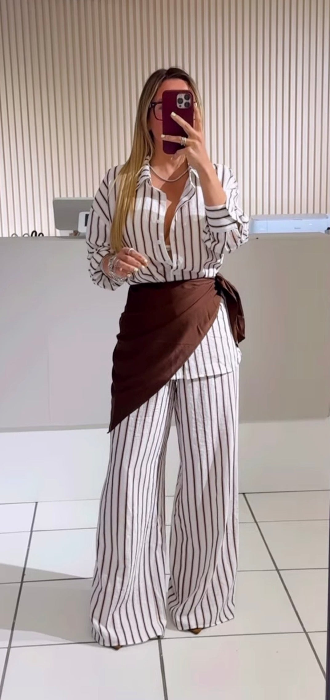 Cinnamon Striped 3 Piece Set